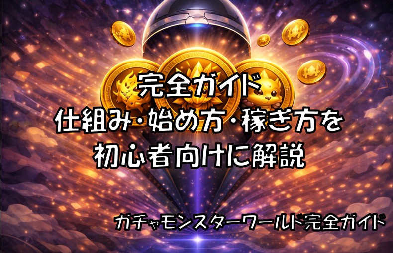 ガチャモンスターワールドのNFTガチャの仕組みや始め方、稼ぎ方を解説した記事のアイキャッチ画像